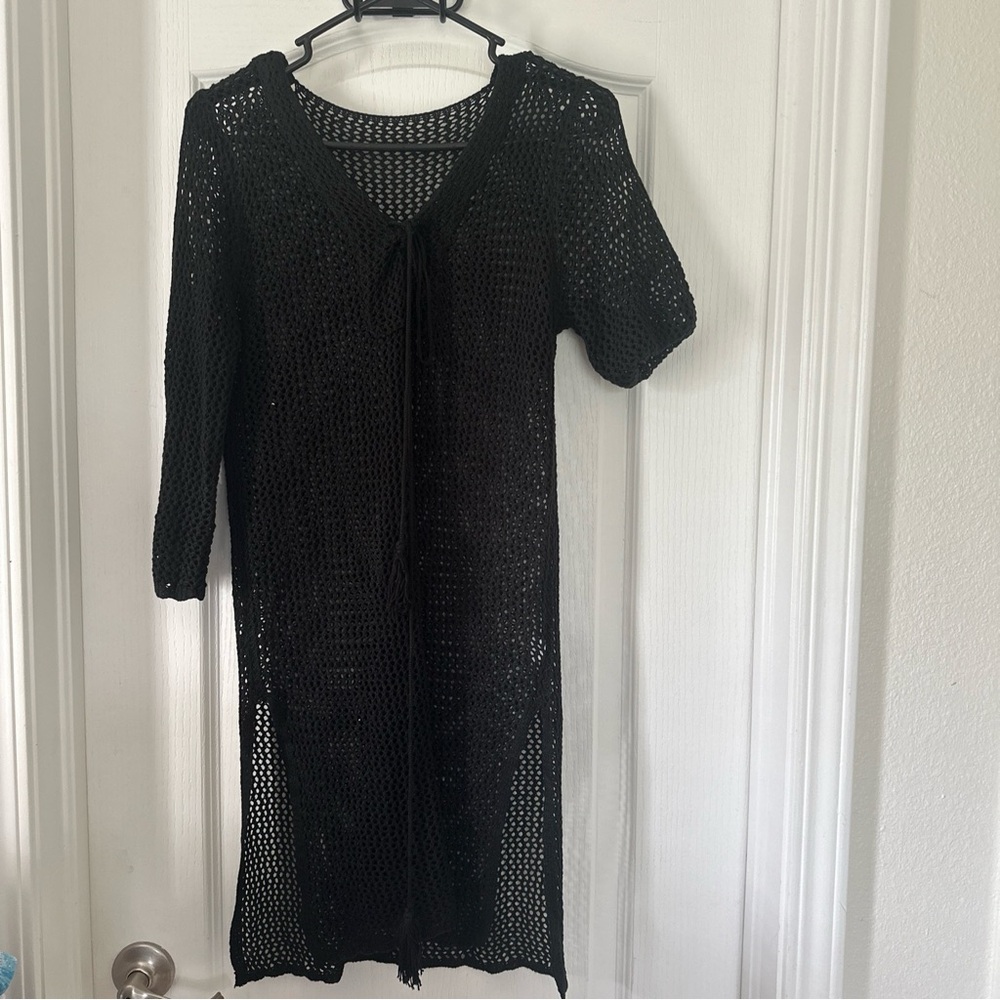 Beach Dress Cover Up Black